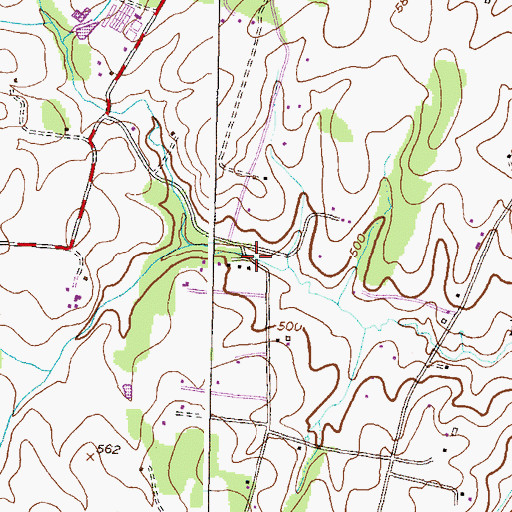 Topographic Map of Rover (historical), MD