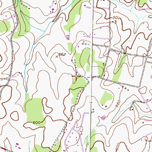 Topographic Map of Rover Mill Estates, MD