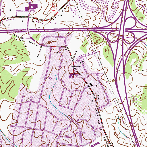 Topographic Map of Saint John's Lane Elementary School, MD