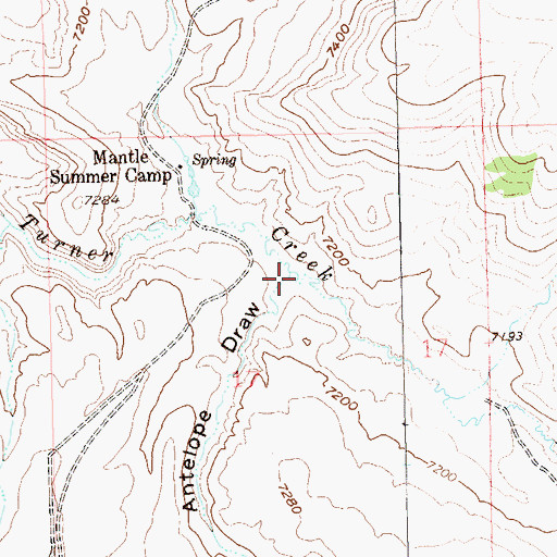Topographic Map of Antelope Draw, CO