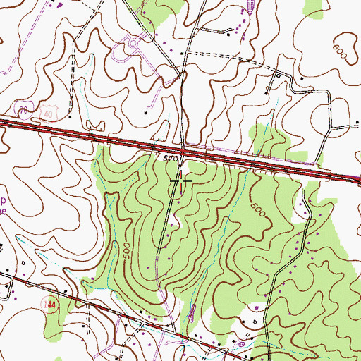 Topographic Map of Sand Hill Acres, MD