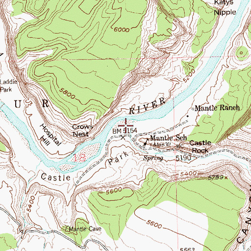 Topographic Map of Turners Creek, CO