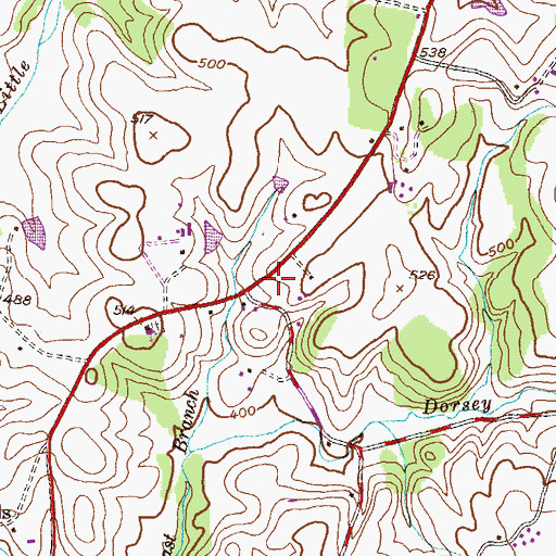 Topographic Map of School Number 16 (historical), MD