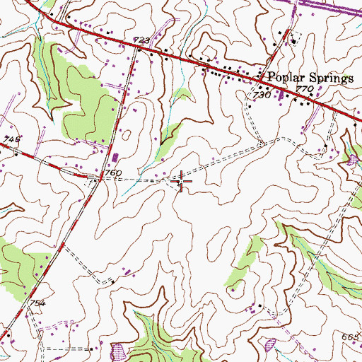 Topographic Map of Simpson United Methodist Church, MD