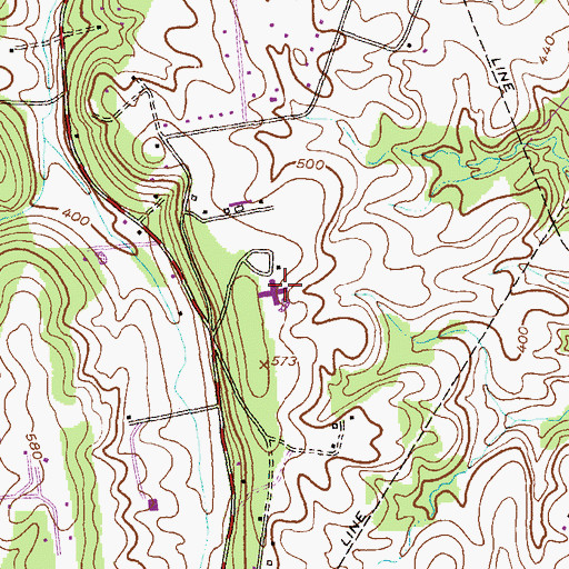 Topographic Map of Sisters of Bon Secours, MD