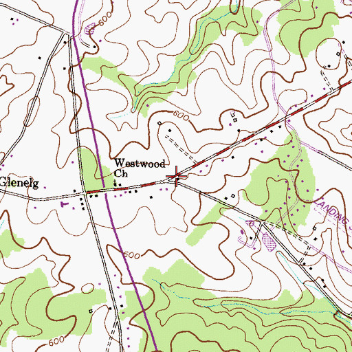 Topographic Map of The Corners, MD