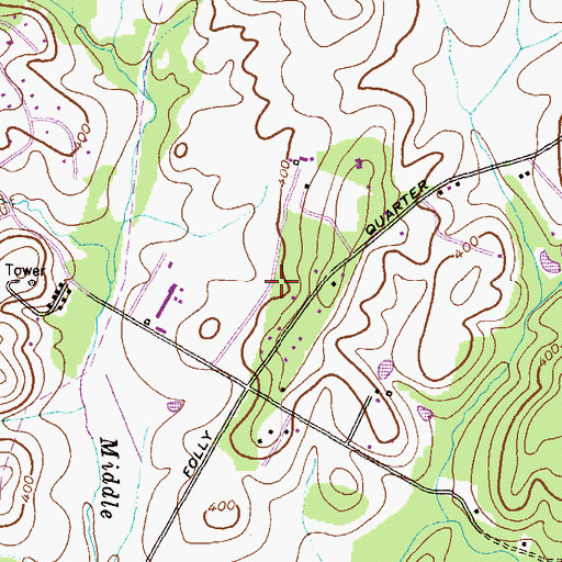 Topographic Map of Timberleigh, MD