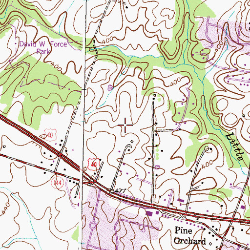 Topographic Map of Turf Valley Overlook, MD