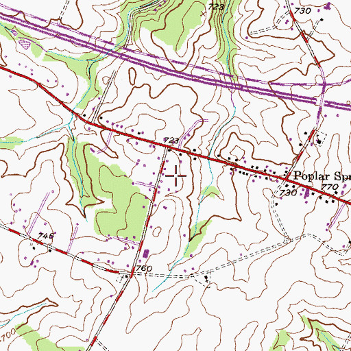 Topographic Map of Twin Maples, MD
