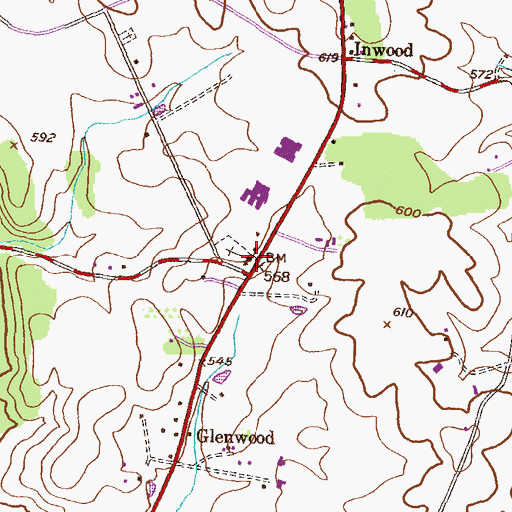 Topographic Map of Union Chapel, MD