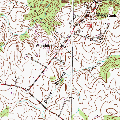 Topographic Map of Valley Anne Estates, MD