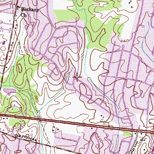 Topographic Map of Valley Meade, MD
