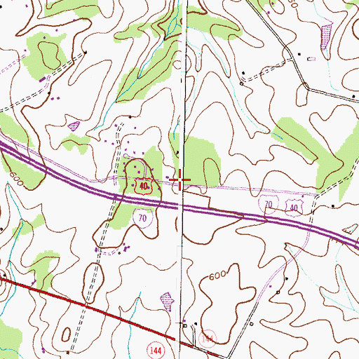 Topographic Map of Villa Monticello, MD