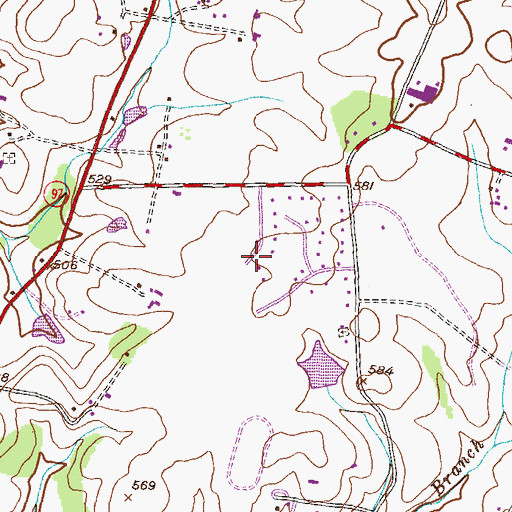 Topographic Map of Warfield Estates, MD