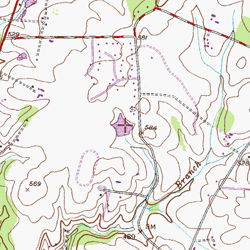 Topographic Map of Warfields Pond, MD