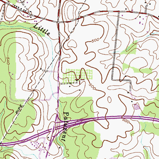 Topographic Map of Waverly, MD