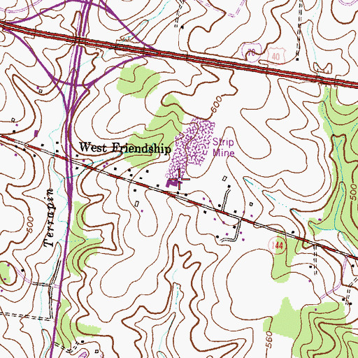 Topographic Map of West Friendship Elementary School, MD