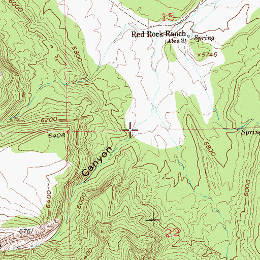 Topographic Map of Cottonwood Canyon, CO