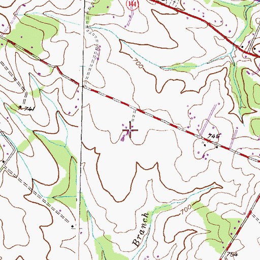 Topographic Map of Woodcamp Farm, MD