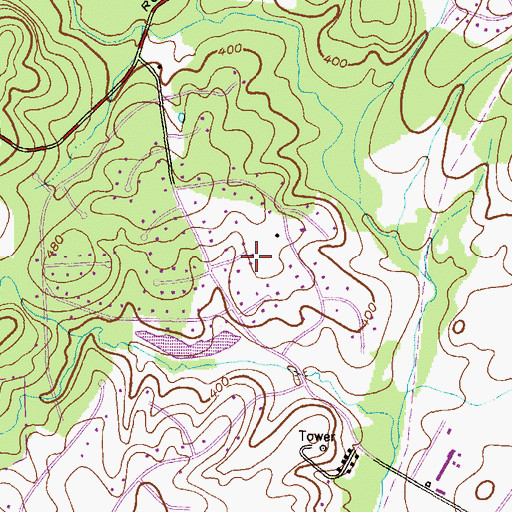 Topographic Map of Woodmark, MD