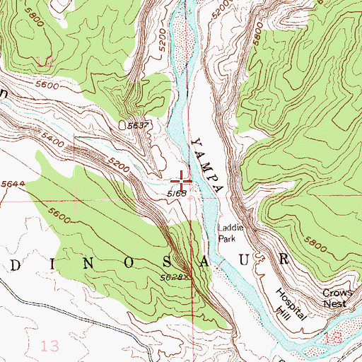Topographic Map of Red Rock Canyon, CO