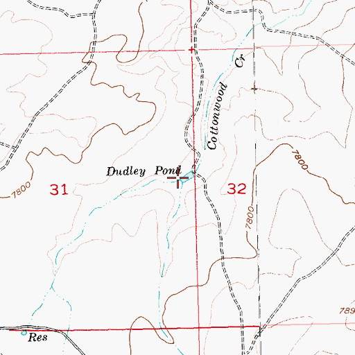 Topographic Map of Dudley Pond, CO