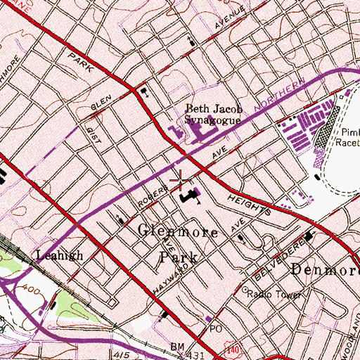 Topographic Map of Chofetz Chaim Synagogue, MD