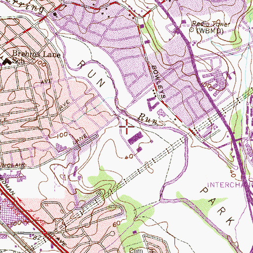 Topographic Map of Clifton East End Post Office, MD