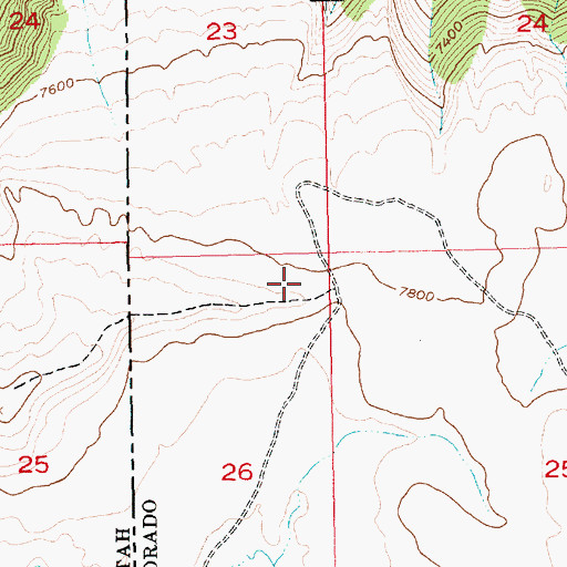 Topographic Map of Stuntz Reservoir, CO