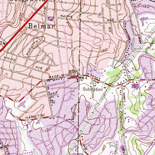 Topographic Map of Faith and Saint Marks United Church of Christ, MD