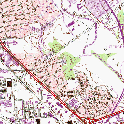 Topographic Map of Faith Reformed Epsicopal Church, MD