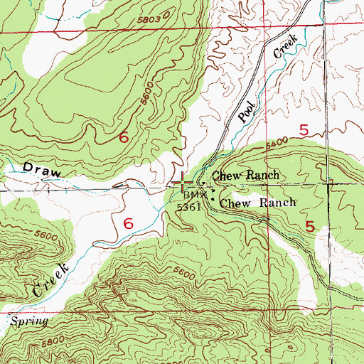 Topographic Map of Trail Draw, CO