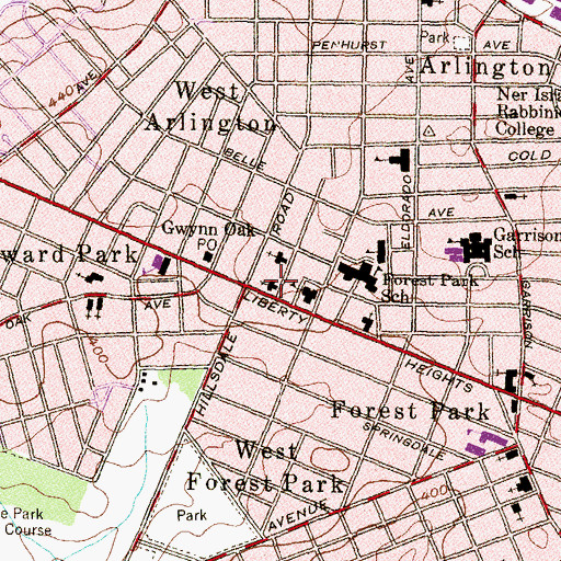 Topographic Map of First Church of the Brethren, MD