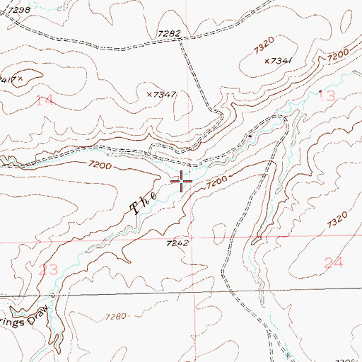 Topographic Map of Mud Springs Draw, CO