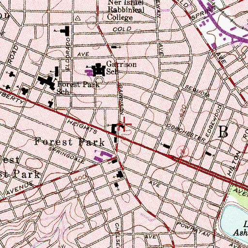 Topographic Map of Church of the Holy Nativity, MD