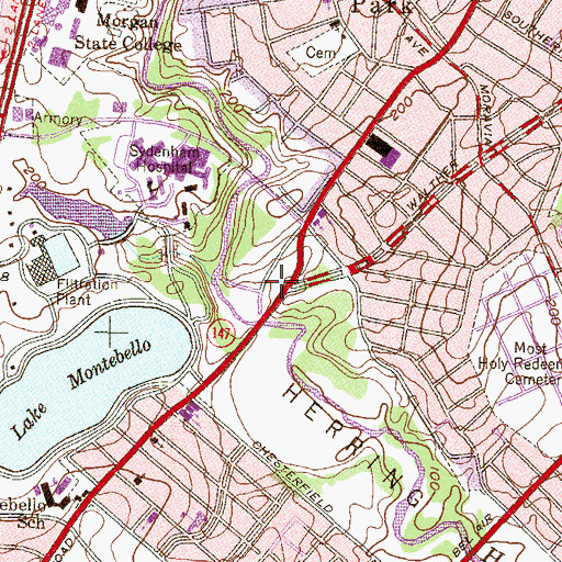 Topographic Map of Hall Spring, MD