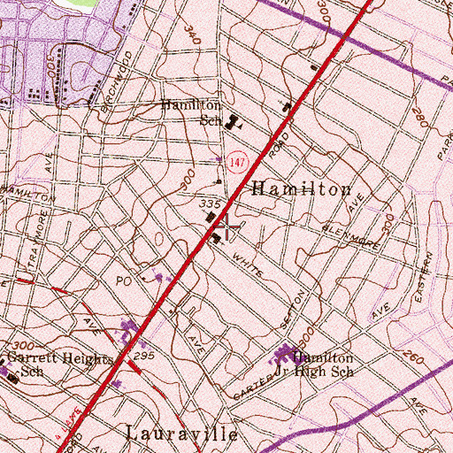Topographic Map of Harbel Multi-Purpose Center, MD