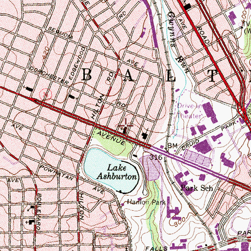 Topographic Map of Heritage United Church of Christ, MD