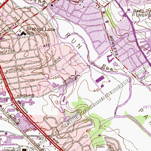 Topographic Map of Holy Trinity Lutheran Church, MD