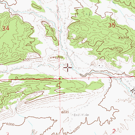 Topographic Map of Long Draw, CO