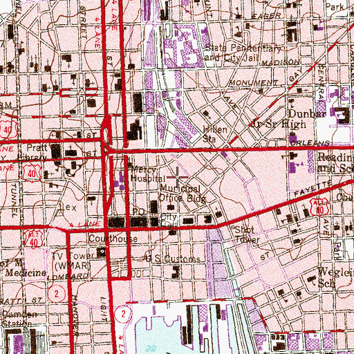 Topographic Map of Interchange 2, MD