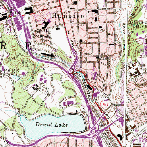 Topographic Map of Interchange 8, MD