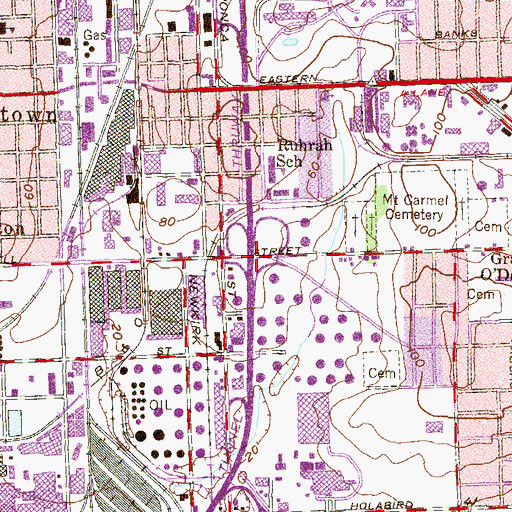 Topographic Map of Interchange 11, MD