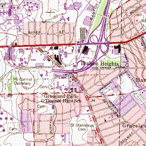 Topographic Map of Interchange 58, MD