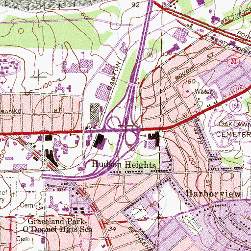 Topographic Map of Interchange 59, MD