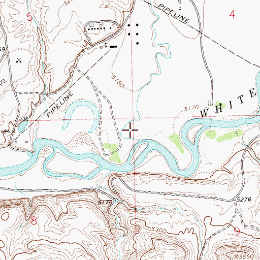 Topographic Map of Stinking Water Creek, CO