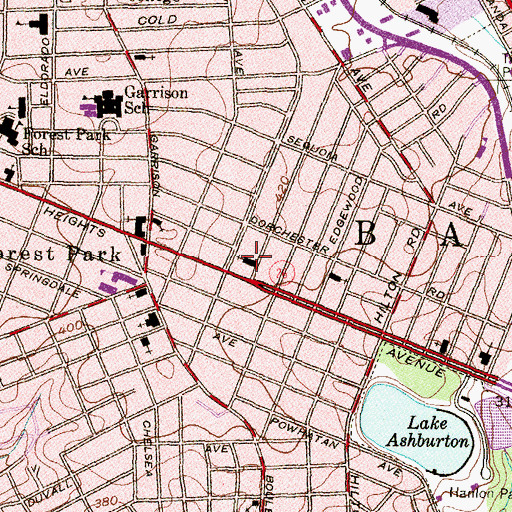 Topographic Map of Liberty Grace Church of God, MD