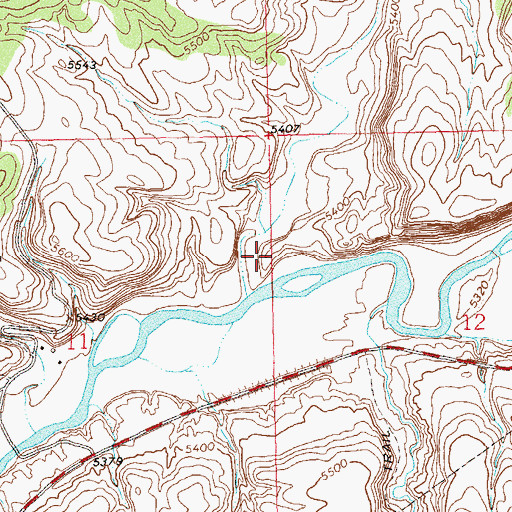 Topographic Map of Red Wash, CO
