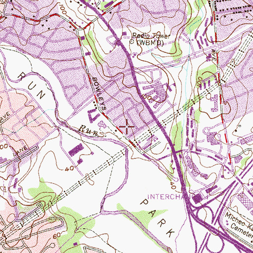 Topographic Map of Maranatha Pentecostal Assembly, MD