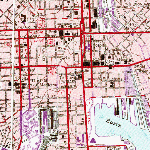 Topographic Map of Mechanic Theater, MD